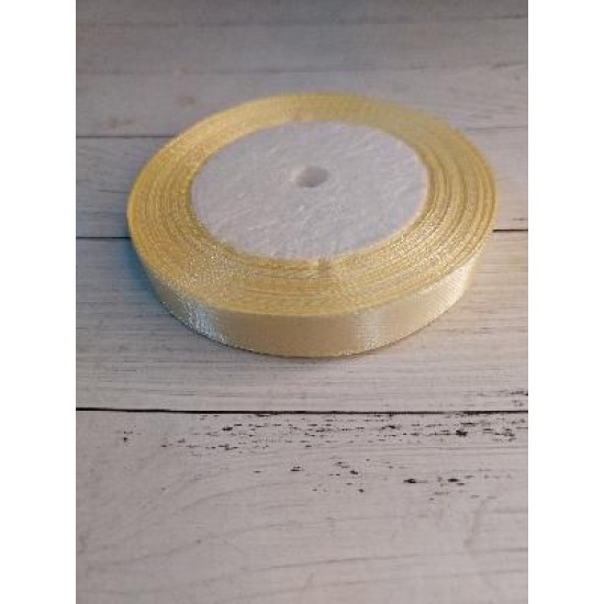 Лента атласная однотонная 1,2 см*25 ярдов цв. айвори, цена за катушку